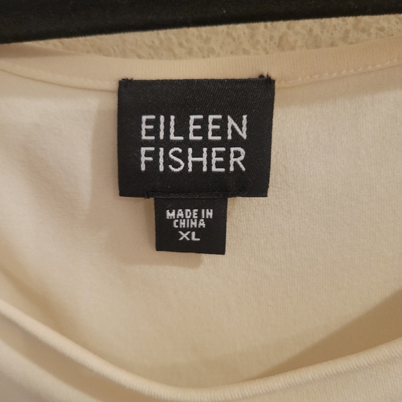 Eileen Fisher 100% Silk Cream Color Sleeveless Tank Top Women's XL - Picture 5 of 6